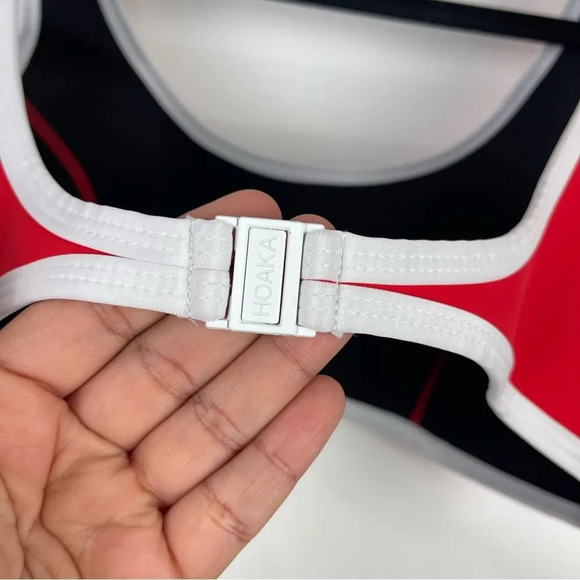 Hoaka Swimwear Waikiki Red Neoprene Bikini Top Women's Size Large - Picture 9 of 9